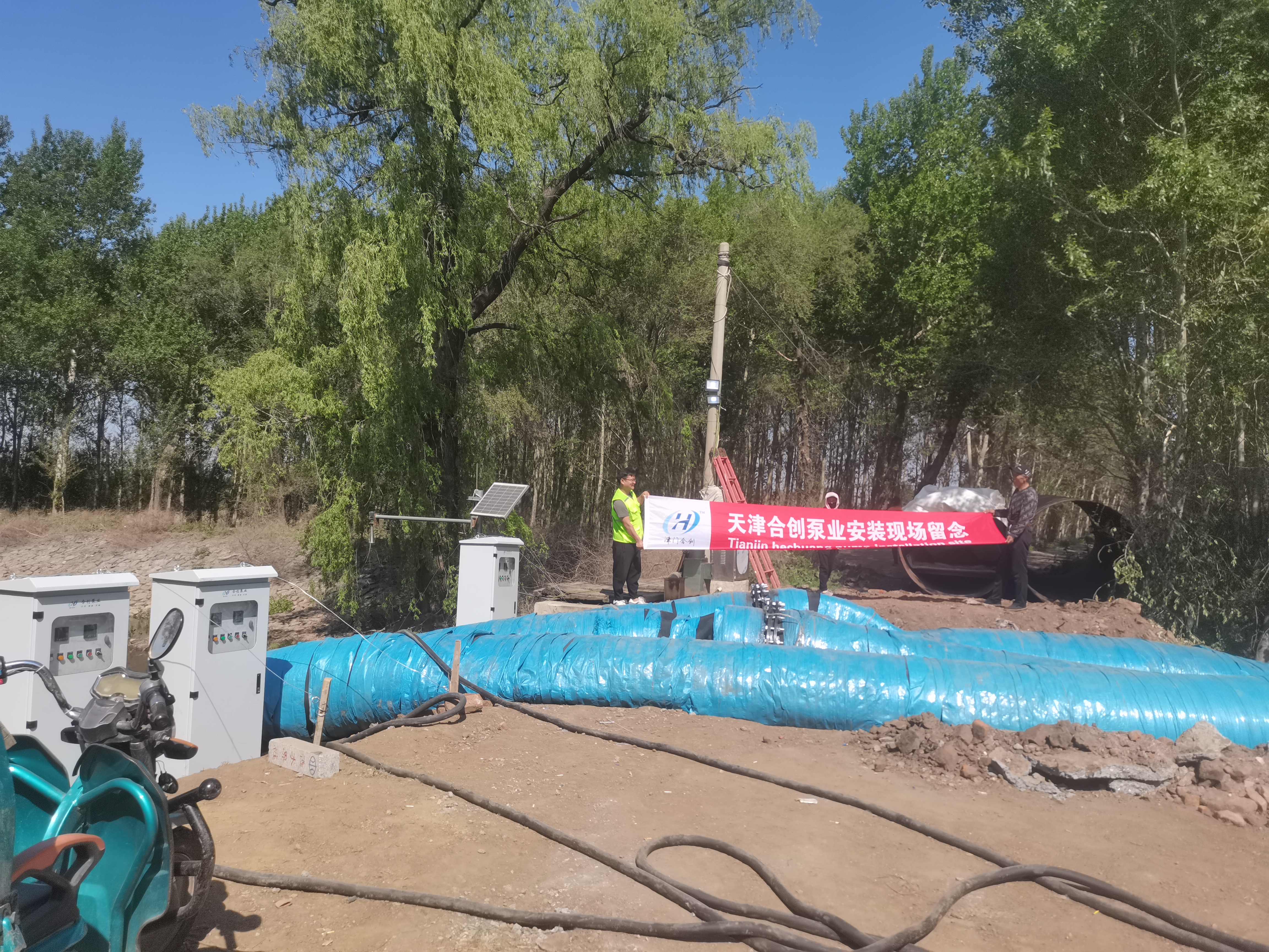 長春德惠市農田灌溉取水項目800QZB 雪橇式潛水軸流泵